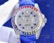 Copy Rolex Submariner Special Edition 40mm Watch Iced out Black Strap Rainbow Bezel  (16)_th.jpg
